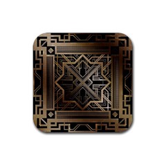 Art Nouveau Rubber Coaster (square)  by NouveauDesign