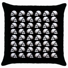 Halloween Skull Pattern Throw Pillow Case (black) by ValentinaDesign