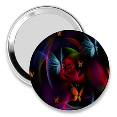 Beautiful Butterflies Rainbow Space 3  Handbag Mirrors