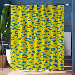 Blue Yellow Space Galaxy Shower Curtain 60  X 72  (medium)  by Mariart