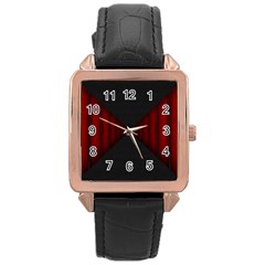 Black Red Door Rose Gold Leather Watch  by Mariart