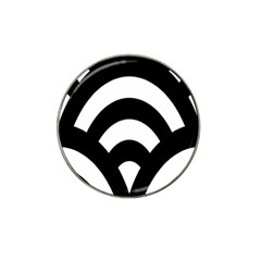 Circle White Black Hat Clip Ball Marker (4 Pack) by Mariart