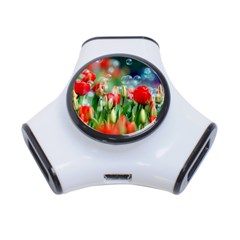 Colorful Flowers 3-port Usb Hub