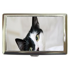 Cat Face Cute Black White Animals Cigarette Money Cases by Mariart