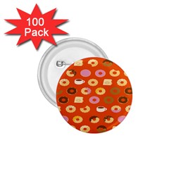 Coffee Donut Cakes 1 75  Buttons (100 Pack) 