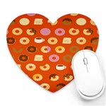 Coffee Donut Cakes Heart Mousepads Front