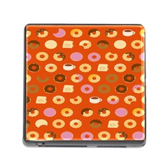 Coffee Donut Cakes Memory Card Reader (square) by Mariart