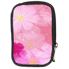 Cosmos Flower Floral Sunflower Star Pink Frame Compact Camera Cases by Mariart