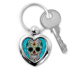 Sugar Skull New 2015 Key Chains (heart)  by crcustomgifts