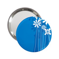 Flower Blue 2 25  Handbag Mirrors