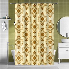 Flower Brown Star Rose Shower Curtain 48  X 72  (small) 