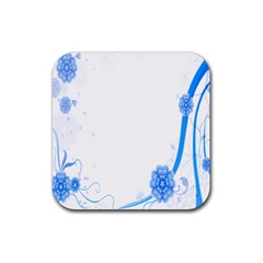 Flower Blue Sunflower Star Sexy Rubber Coaster (square) 