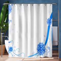 Flower Blue Sunflower Star Sexy Shower Curtain 60  X 72  (medium) 