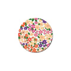 Flower Floral Rainbow Rose Golf Ball Marker