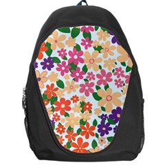 Flower Floral Rainbow Rose Backpack Bag