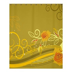 Flower Floral Yellow Sunflower Star Leaf Line Gold Shower Curtain 60  X 72  (medium) 