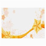 Flower Floral Yellow Sunflower Star Leaf Line Large Glasses Cloth Front