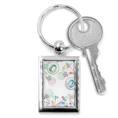 Flower Rainbow Circle Polka Leaf Sexy Key Chains (rectangle) 