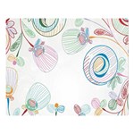 Flower Rainbow Circle Polka Leaf Sexy Double Sided Flano Blanket (Large)  80 x60  Blanket Front