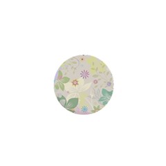 Flower Rainbow Star Floral Sexy Purple Green Yellow White Rose 1  Mini Magnets