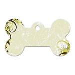 Flower Star Floral Green Camuflage Leaf Frame Dog Tag Bone (Two Sides) Front