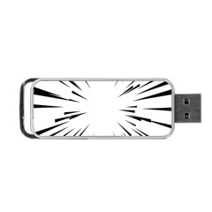 Line Black Sun Arrow Portable Usb Flash (two Sides)