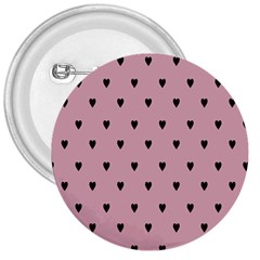 Love Black Pink Valentine 3  Buttons by Mariart