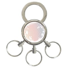 Love Heart Flower Purple Sexy Rose 3-ring Key Chains