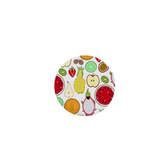 Mango Fruit Pieces Watermelon Dragon Passion Fruit Apple Strawberry Pineapple Melon 1  Mini Magnets by Mariart