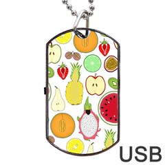 Mango Fruit Pieces Watermelon Dragon Passion Fruit Apple Strawberry Pineapple Melon Dog Tag Usb Flash (one Side)