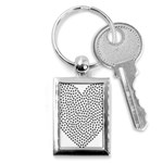 Marijuana Heart Cannabis Black Love Key Chains (Rectangle)  Front