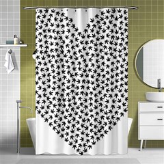 Marijuana Heart Cannabis Black Love Shower Curtain 48  X 72  (small) 