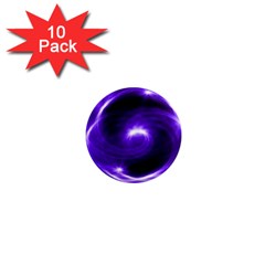 Purple Black Star Neon Light Space Galaxy 1  Mini Magnet (10 Pack)  by Mariart