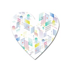 Layer Capital City Building Heart Magnet