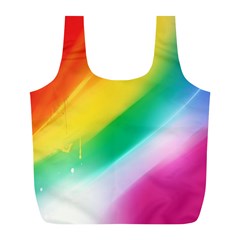 Red Yellow White Pink Green Blue Rainbow Color Mix Full Print Recycle Bags (l)  by Mariart