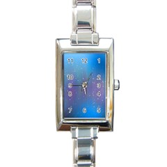 Rain Star Planet Galaxy Blue Sky Purple Blue Rectangle Italian Charm Watch