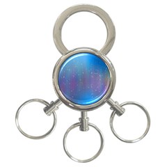 Rain Star Planet Galaxy Blue Sky Purple Blue 3-ring Key Chains by Mariart