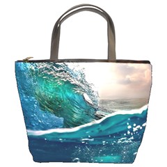 Sea Wave Waves Beach Water Blue Sky Bucket Bags by Mariart