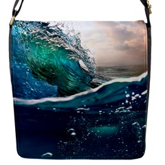 Sea Wave Waves Beach Water Blue Sky Flap Messenger Bag (s) by Mariart