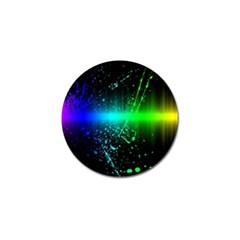 Space Galaxy Green Blue Black Spot Light Neon Rainbow Golf Ball Marker (4 Pack)