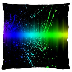 Space Galaxy Green Blue Black Spot Light Neon Rainbow Large Cushion Case (one Side)