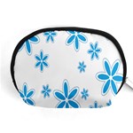 Star Flower Blue Accessory Pouches (Medium)  Front