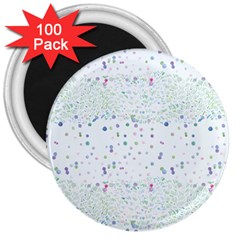 Spot Polka Dots Blue Pink Sexy 3  Magnets (100 Pack)