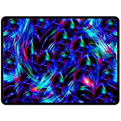 Dark Neon Stuff Blue Red Black Rainbow Light Fleece Blanket (large)  by Mariart