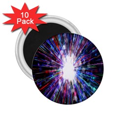 Seamless Animation Of Abstract Colorful Laser Light And Fireworks Rainbow 2 25  Magnets (10 Pack)  by Mariart