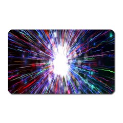 Seamless Animation Of Abstract Colorful Laser Light And Fireworks Rainbow Magnet (rectangular) by Mariart