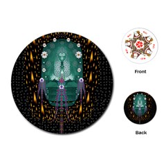 Temple Of Yoga In Light Peace And Human Namaste Style Playing Cards (round) 