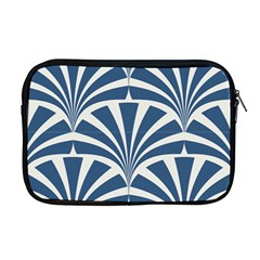 Teal,white,art Deco,pattern Apple Macbook Pro 17  Zipper Case by NouveauDesign