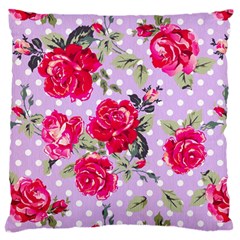 Shabby Chic,pink,roses,polka Dots Standard Flano Cushion Case (two Sides) by NouveauDesign