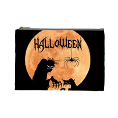 Halloween Cosmetic Bag (large)  by Valentinaart